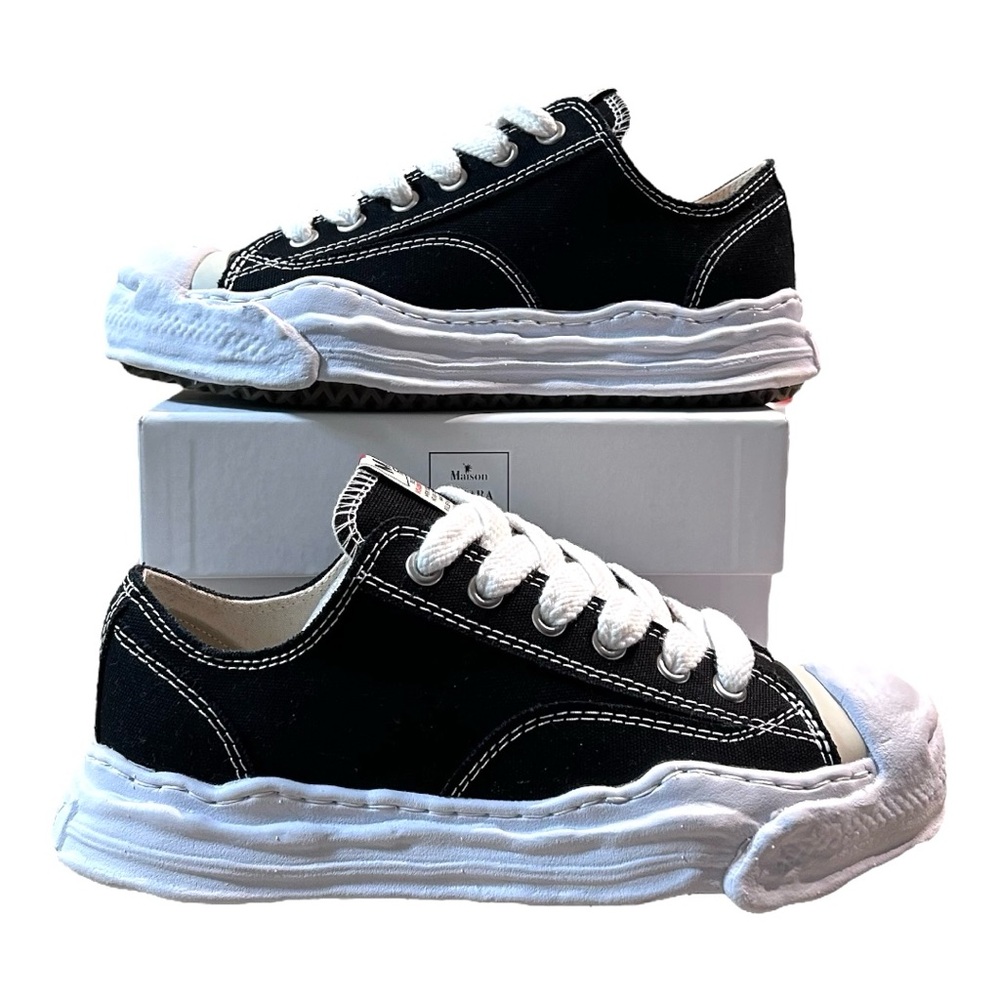 Maison Mihara Yasuhiro Hank OG Sole Canvas Low Black White Sneakers EU 41